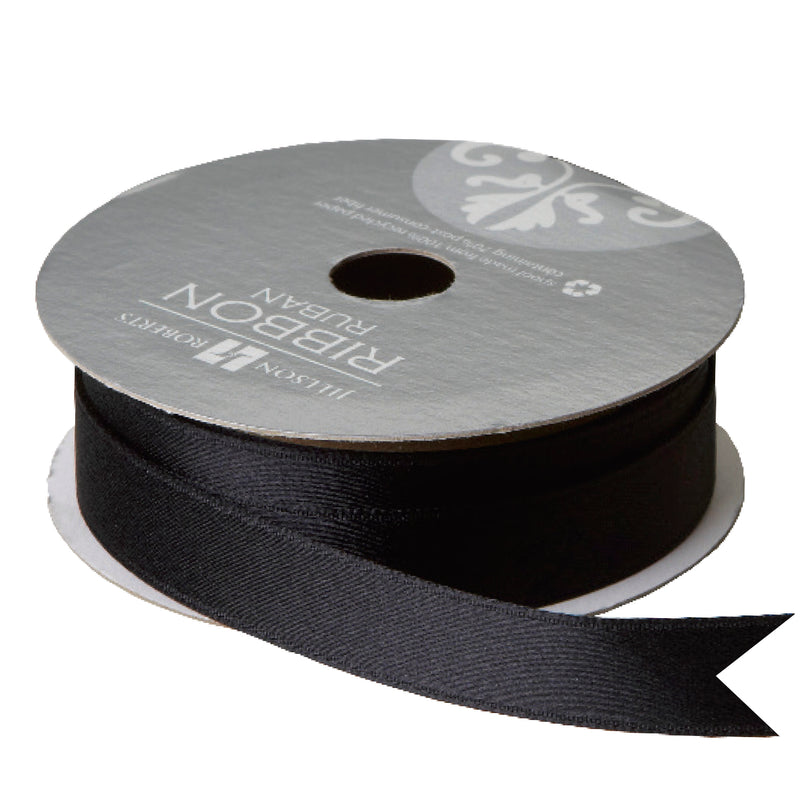 Black Double Faced Satin Ribbon