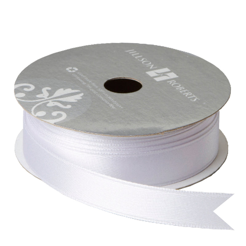 White Double Faced Satin Ribbon