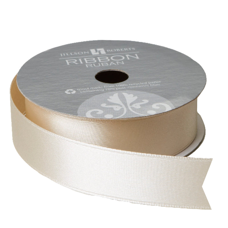 Ivory Double Faced Satin Ribbon